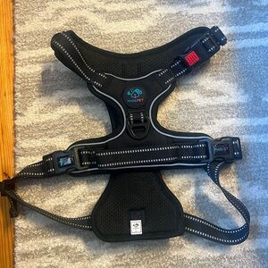 PHOEPET Black Dog Harness
